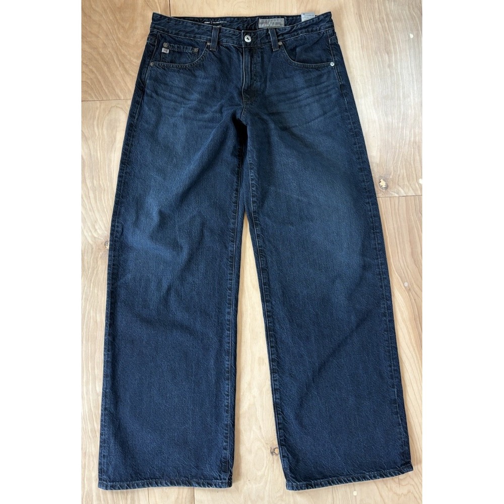 AG Adria Low-Rise Wide Leg Blue Size 29 Women's Dark Jeans Adriano Goldschmied